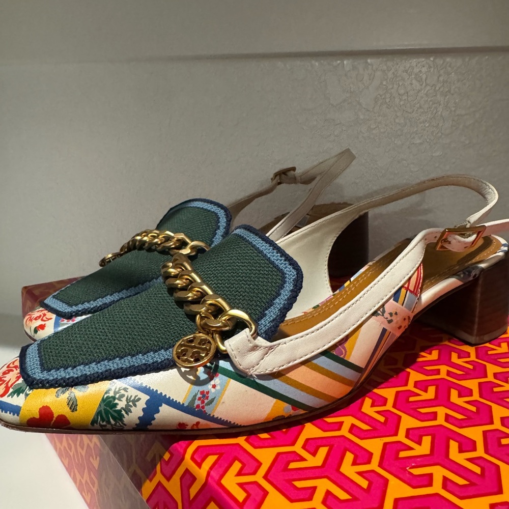 Tory Burch Mini Benton Slingback Loafers Size 7.5 - Picture 4 of 8